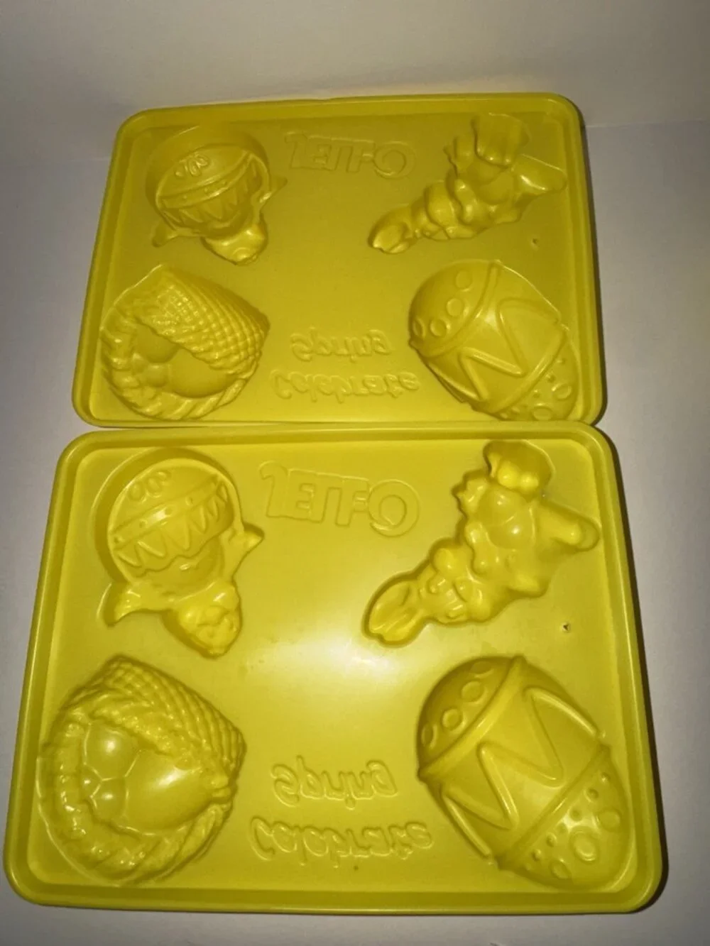 Vintage Jello Jigglers Lot Easter 5 Molds Eggs, Bunny, Rabbits , Spring, Baskets